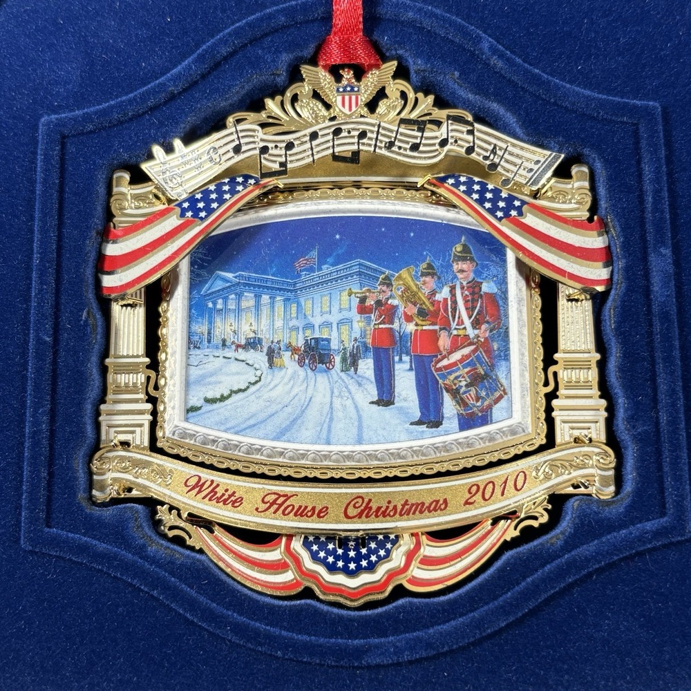 The White House‎ Historical Association Christmas Ornament 2010 Army Navy NIB